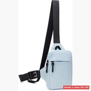 Waterproof Nylon Sling Backpack, Adjustable Crossbody Bag for Travel Workout